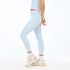 Sky blue carbon38 x KR contrast waistband legging in melt - Cute designer women's legging pants by Kerri Rosenthal