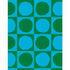 Yin + Yang Square Circle Wallpaper abstract modern blue & green - designer wall paper Kerri Rosenthal