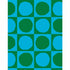 Yin + Yang blue and green pink oyster linen fabric - Kerri Rosenthal