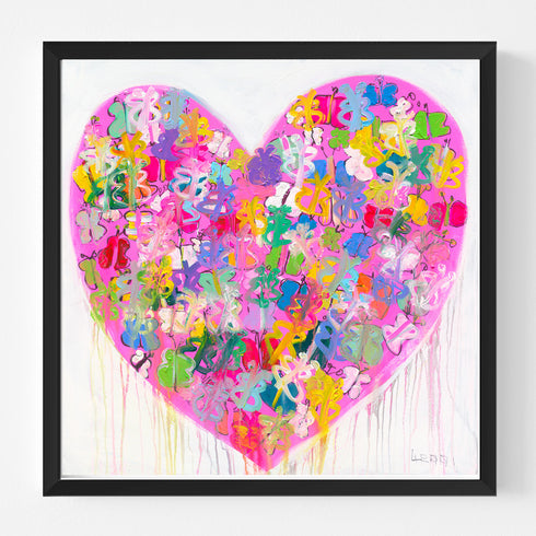 You Give Me Butterflies colorful art print by Kerri Rosenthal - Unique artwork for living room wall decor
