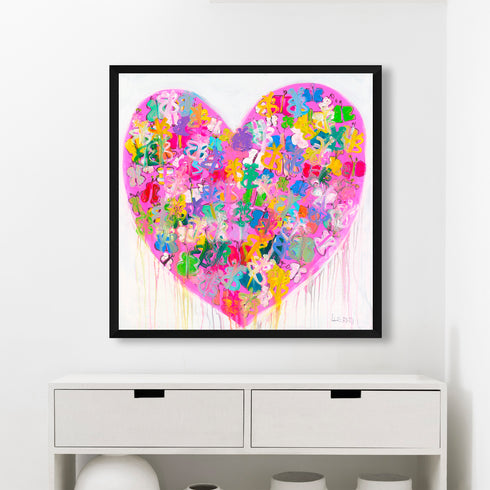 You Give Me Butterflies colorful art print by Kerri Rosenthal - Unique artwork for living room wall decor