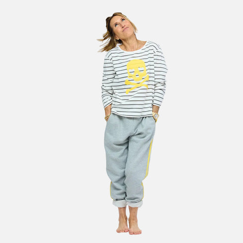 Brigade yellow and grey graphic tee - Shop women's cute SoulCycle clothing by Kerri Rosenthal.
