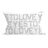 Yes To Love dove grey cute rectangular lumbar decorative throw pillows on couch