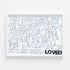 You Are white blue word art print by Kerri Rosenthal - Unique artwork for living room wall decor