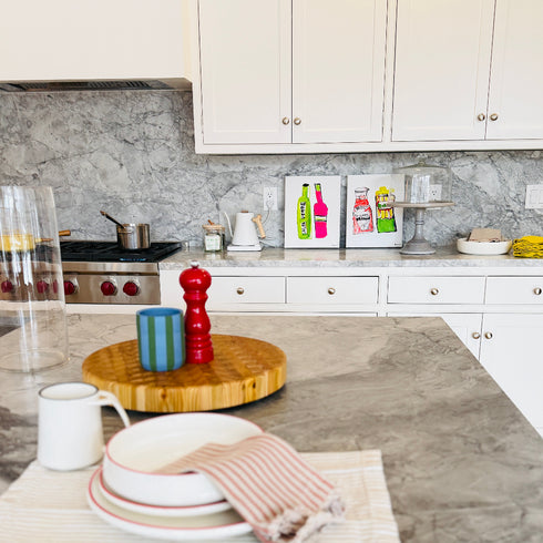 You’re The Ketchup to My Mustard Mini Stretched Canvas Art - Modern original artwork for kitchen, breakfast nook, pantry space or any room in your home or office by Kerri Rosenthal