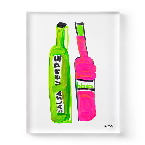 You’re the Tabasco to My Salsa original foodie modern Art Print by Kerri Rosenthal - Unique original artwork for living room wall decor.