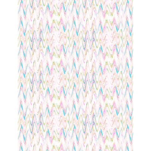 High quality pink ground with multi zig zag wallpaper by Kerri Rosenthal - designer wall paper