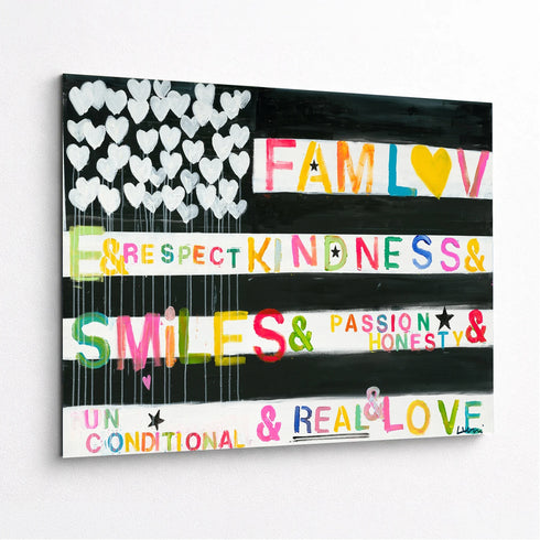 In Love We Trust Flag Art Print