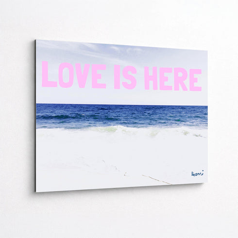 Love Is Here Beach Horizontal Art Print