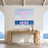 Love Is Here Beach Square Art Print Pink