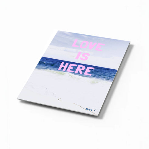 Love Is Here Beach Vertical Art Print