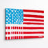 American Flag painting by Kerri Rosenthal featuring her signature Drippy Hearts motif as stars with aluminum framing