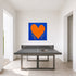 Orange Crush Drippy Heart Art Print