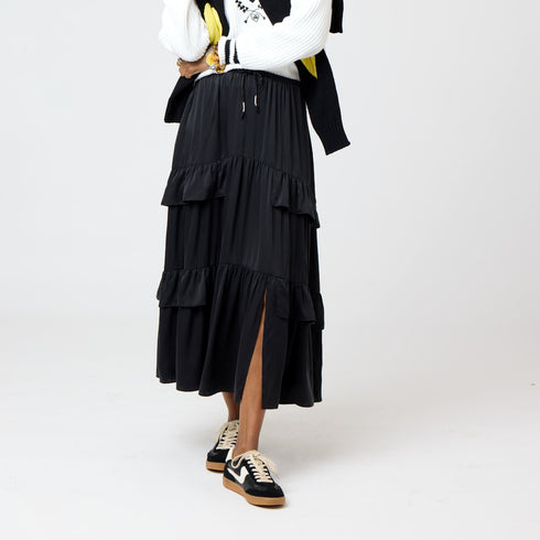 Athena Maxi Silk Skirt