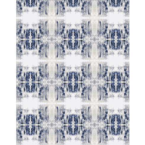 Simple room BF's Jeans blue white grey combination wallpaper by Kerri Rosenthal - designer wall paper