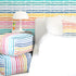 Colorful multi bibliotheque stripe eco friendly wallpaper by Kerri Rosenthal - designer wall paper