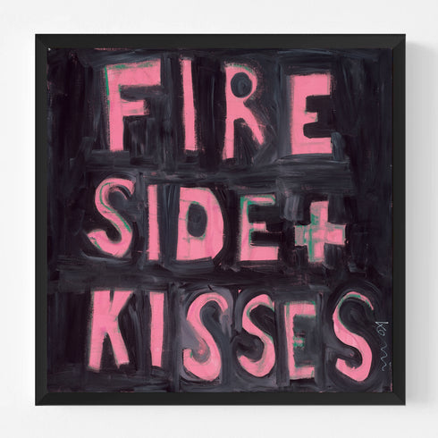 Fireside, Kisses, You + Me Art Print