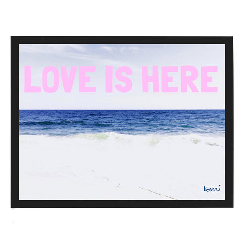 Love Is Here Beach Horizontal Art Print