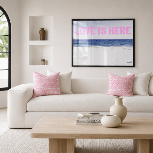 Love Is Here Beach Horizontal Art Print