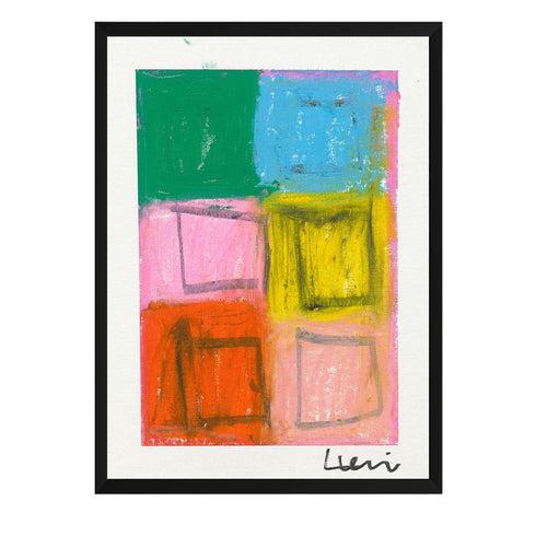 Lovely Day by Kerri Rosenthal — a bright color-block abstract art print full of light and harmony.