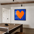 Orange Crush Drippy Heart Art Print