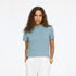 Slub blue tee shirts in 100% cotton with relaxed fit and heart patch pocket - Shop cute cotton tees by Kerri Rosenthal