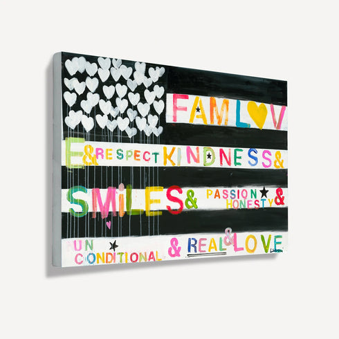 In Love We Trust Flag Art Print