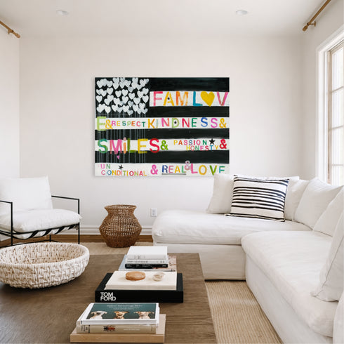 In Love We Trust Flag Art Print