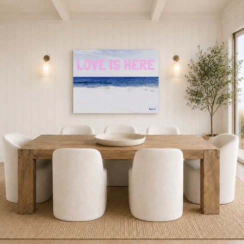 Love Is Here Beach Horizontal Art Print