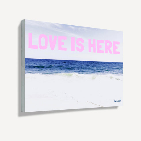 Love Is Here Beach Horizontal Art Print
