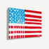 American Flag painting on canvas by Kerri Rosenthal featuring her signature Drippy Hearts motif as stars