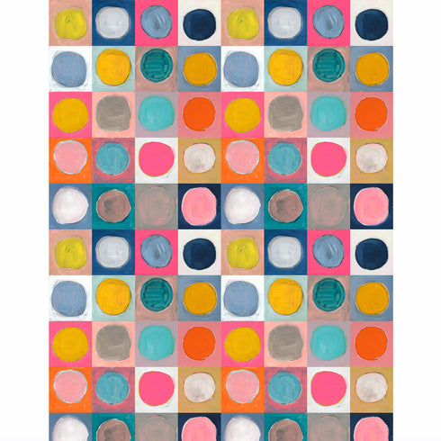 Unique Colorful multi connect the dots eco-friendly wallpaper by Kerri Rosenthal - designer wall paper