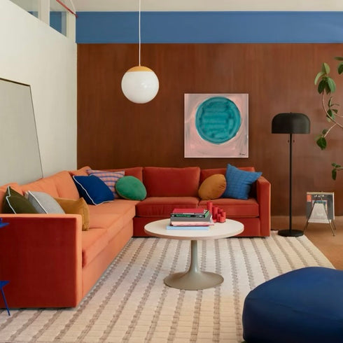 Dot - Mauve Teal Art Print