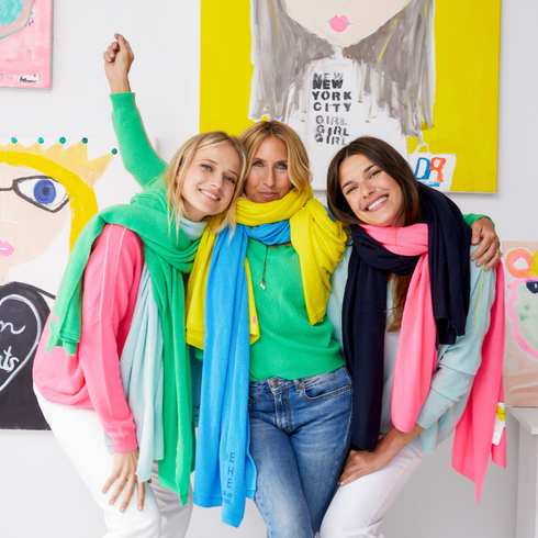 KR 100% featherweight cashmere wrap scarf bright colors - designer fashion wraps scarves by Kerri Rosenthal