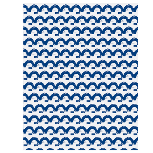 Happy Land Indigo Wallpaper