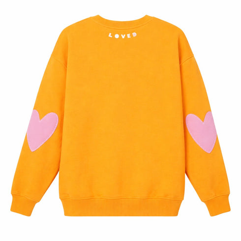 Ex-Boyfriend orange sweatshirt in 100% cotton terry - Shop women’s stylish heart sweatshirts by Kerri Rosenthal
