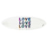 Cute and modern white love on repeat wall decorative surfboard by kerri rosenthal