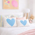 Imperfect Heart Throw Pillow - Cute square and rectangular lumbar throw pillows by Kerri Rosenthal
