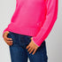 Neon hot pink cashmere long sleeve sweater "It's just a blip" - Sweaters by Kerri Rosenthal