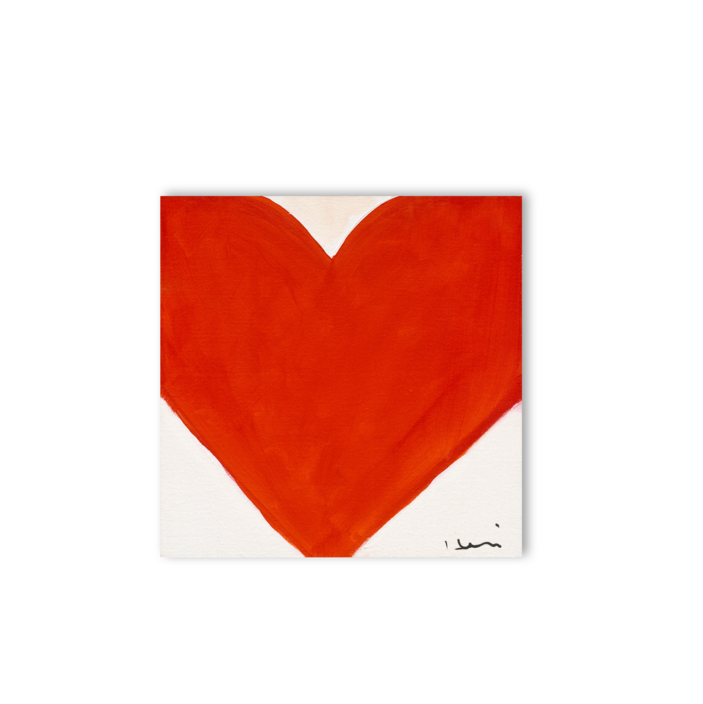 Rosey Original Red Heart Wall Art Painting Artwork by Kerri Rosenthal