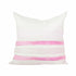 White ground with pink stripe Nikki throw pillow - Cute designer pillows by Kerri Rosenthal for living room decor