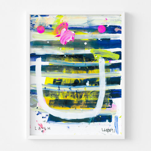 Laugh Lines Colorful Wall Art Print - Cute designer modern artwork by Kerri Rosenthal