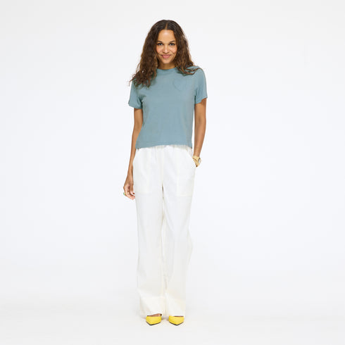 Slub light blue tee shirts in 100% cotton with relaxed fit - Shop women's cute cotton tees by Kerri Rosenthal