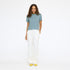Slub light blue tee shirts in 100% cotton with relaxed fit - Shop women's cute cotton tees by Kerri Rosenthal