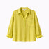 Tia faded stripe lime green shirt in cotton with button-down - Shop women's cute cotton shirts by Kerri Rosenthal