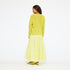 Summerland V-neck yellow sweater with lime green maxi skirt - Shop women's cute pullover sweaters by Kerri Rosenthal