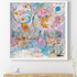 Love Up In The Sky colorful art print by Kerri Rosenthal - Unique artwork for living room wall decor