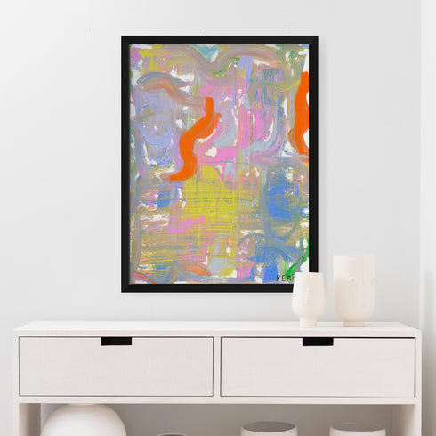 New Tomorrow colorful art print by Kerri Rosenthal - Unique artwork for living room wall decor