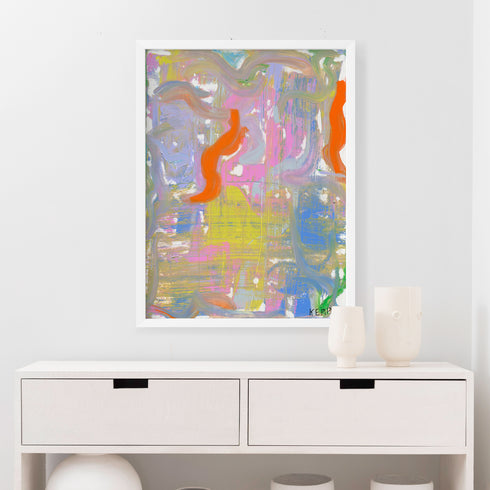 New Tomorrow colorful art print by Kerri Rosenthal - Unique artwork for living room wall decor