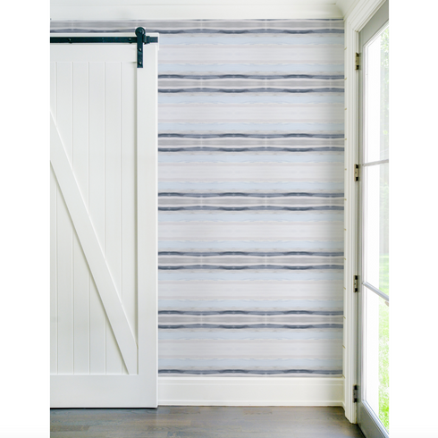 High quality nikki sky blue eco-friendly wallpaper by kerri rosenthal - designer wall paper